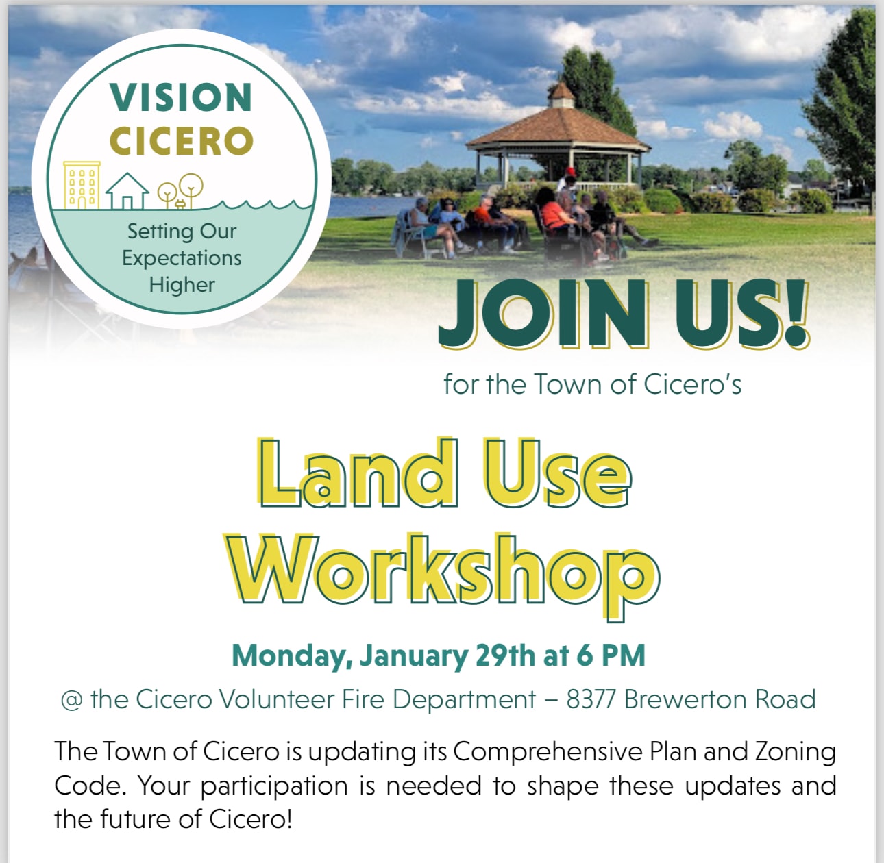 Vision Cicero - Land Use Workshop flyer
